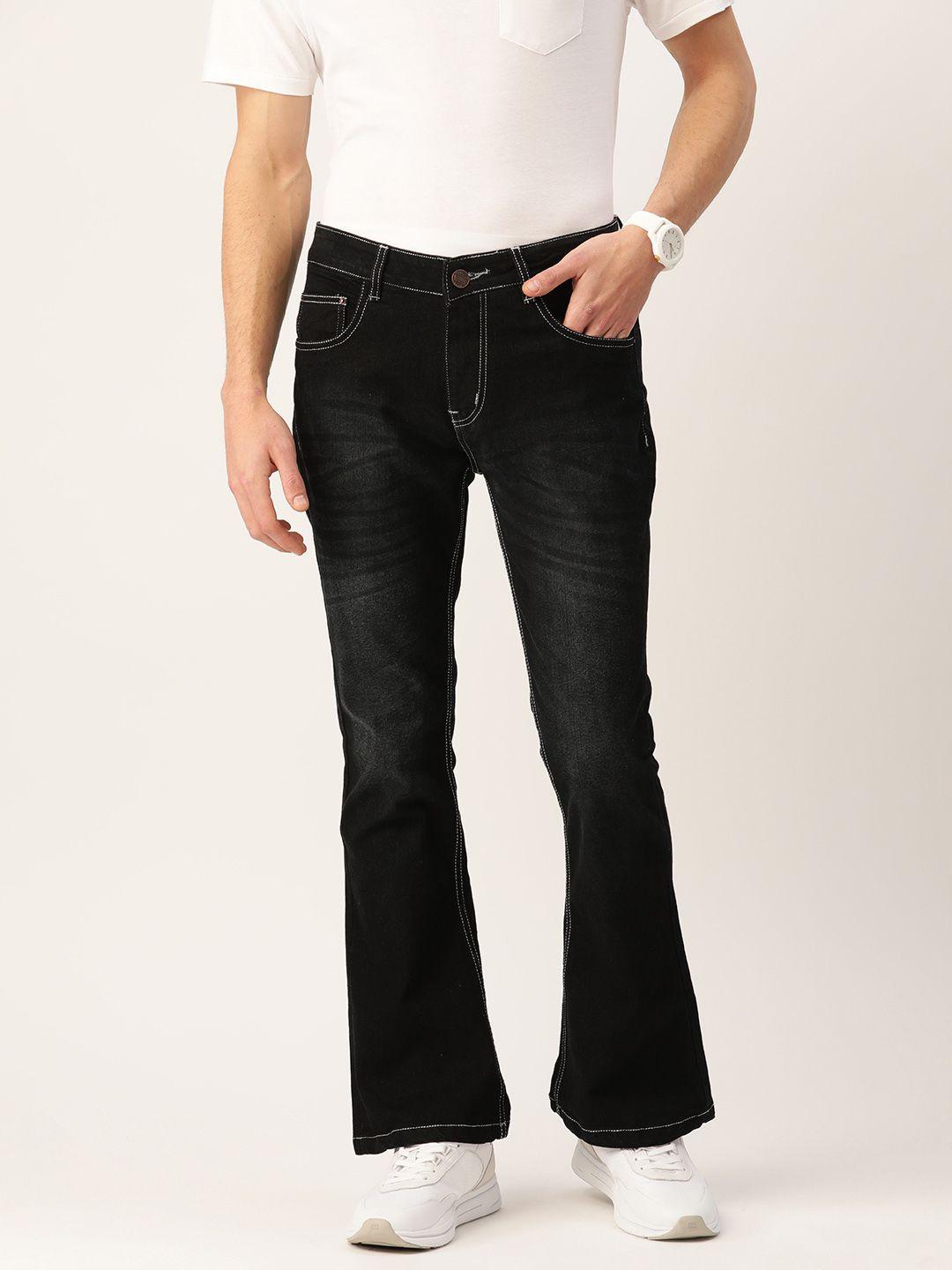 paris hamilton men bootcut light fade stretchable jeans