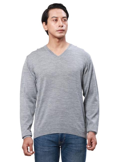 park avenue grey regular fit sweater