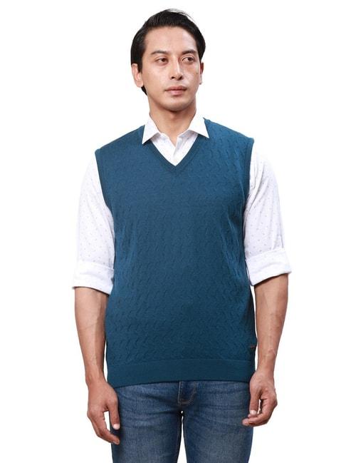 park-avenue-sea-green-regular-fit-self-pattern-sweater