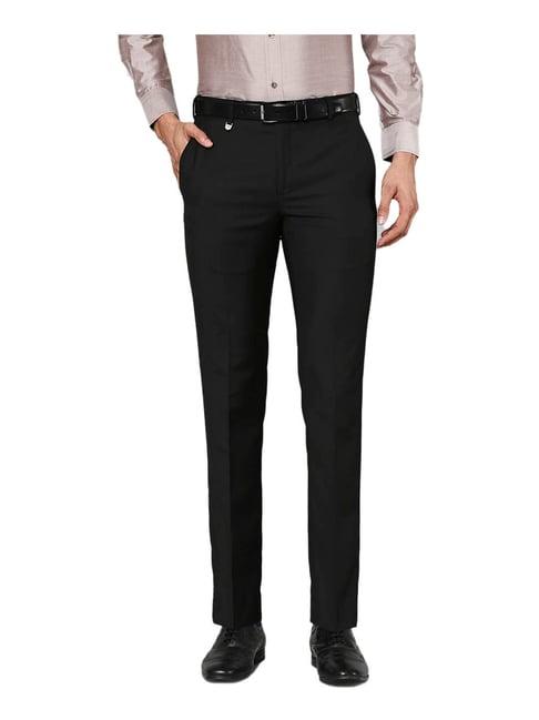 park avenue black super slim fit trousers