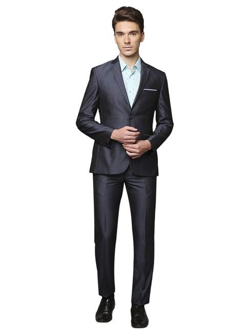 park avenue black super slim fit two piece suit