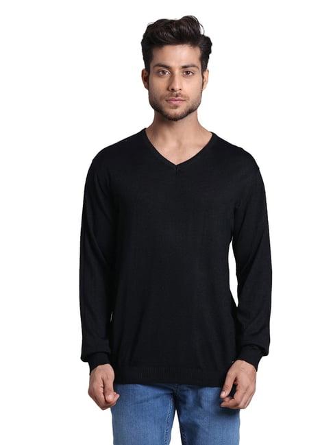 park avenue black v neck sweater