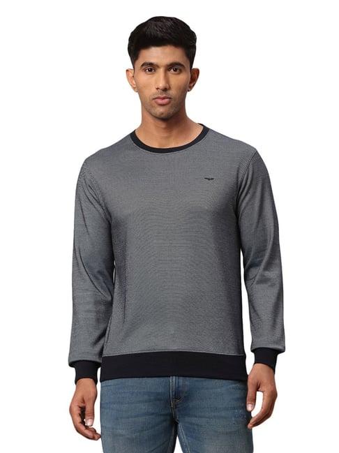 park avenue blue slim fit sweatshirt