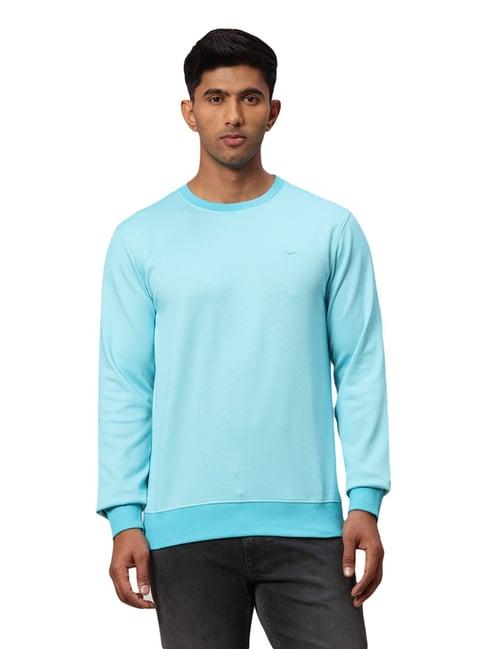 park avenue blue slim fit sweatshirt