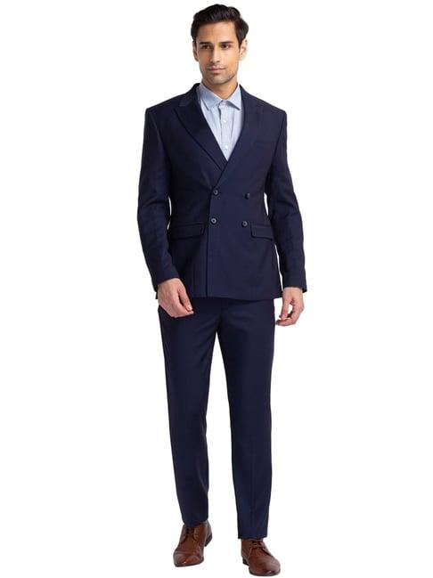 park avenue blue super slim fit two piece suit