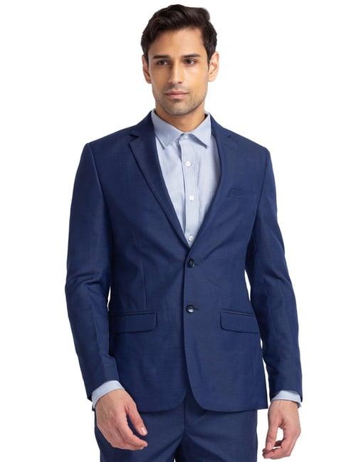 park avenue blue super slim fit two piece suit