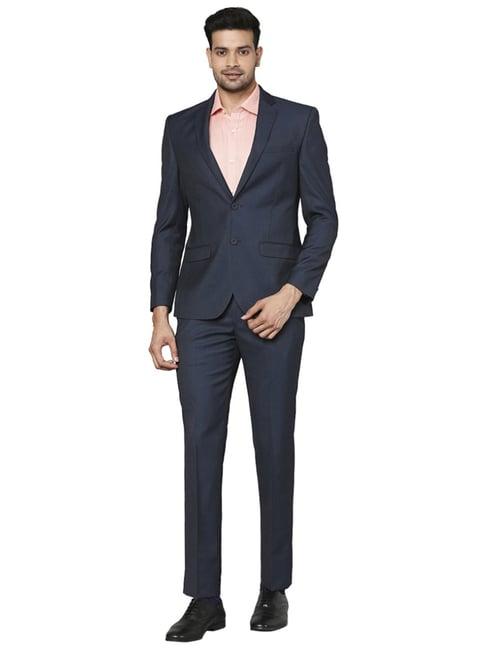 park avenue blue super slim fit two piece suit