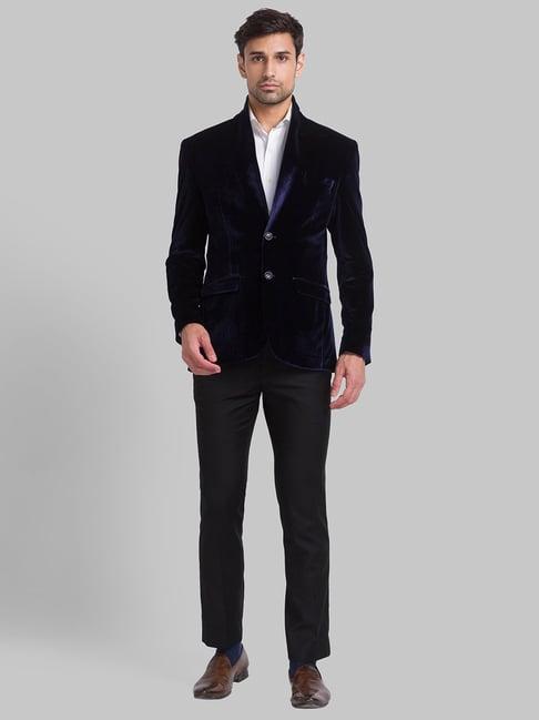park avenue blue super slim fit two piece suit