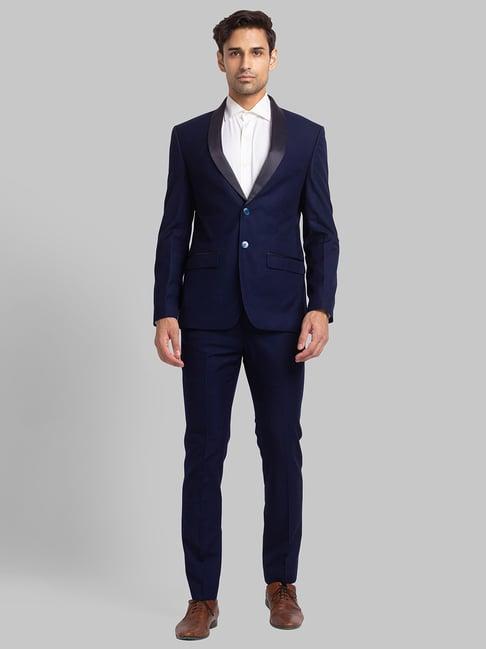 park avenue blue super slim fit two piece suit