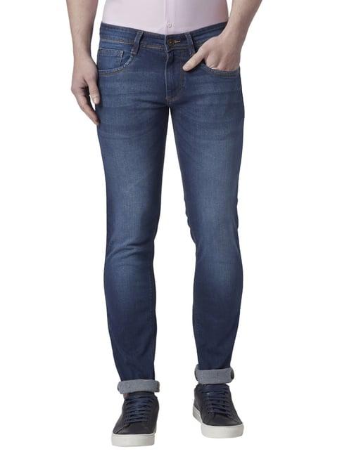 park avenue blue tapered fit jeans