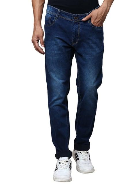 park avenue blue tapered fit low rise jeans