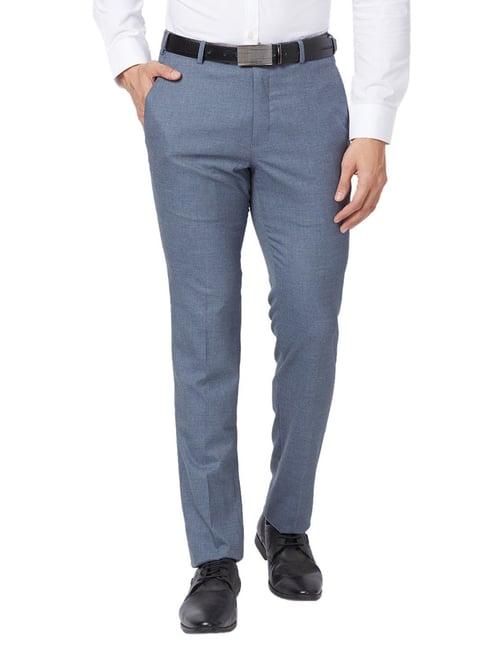 park avenue grey classic fit trousers