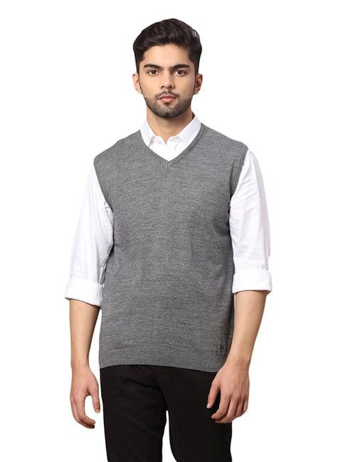 park avenue grey regular fit sweater