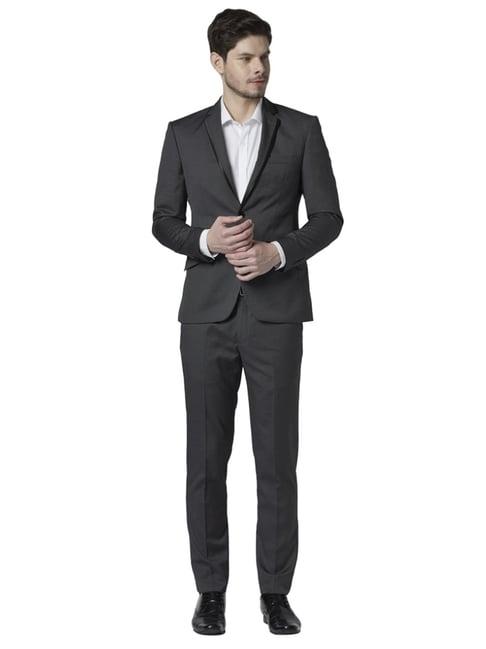 park avenue grey regular fit two piece suit