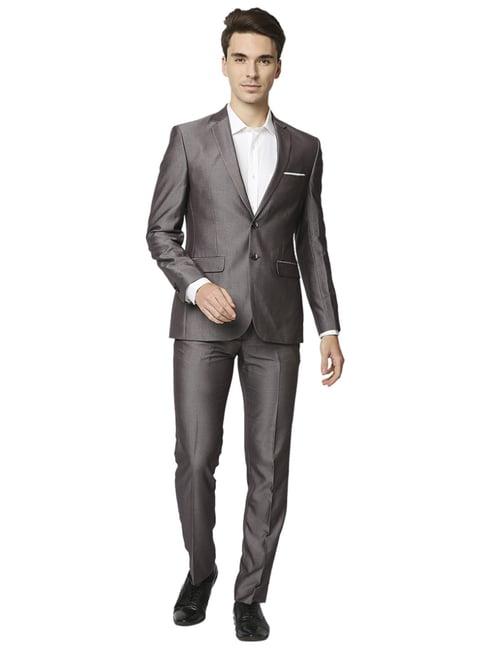 park avenue grey super slim fit two piece suit