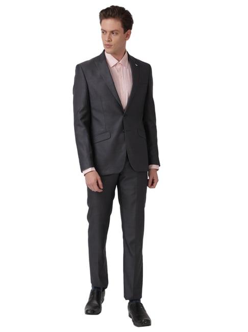 park avenue grey super slim fit two piece suit