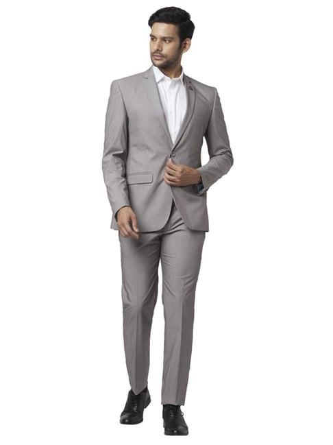 park avenue grey super slim fit two piece suit