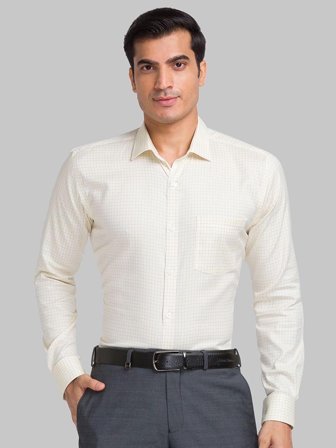 park avenue grid tattersall checked cotton opaque formal shirt