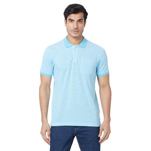 park avenue men's two tone slim fit t-shirt (pcka01141-p4_medium petrol