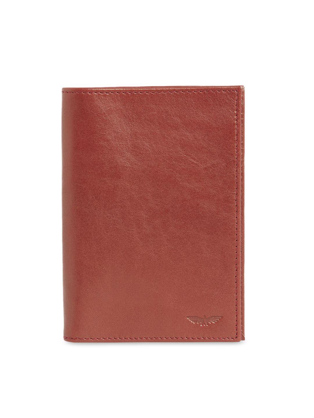 park avenue men tan brown solid leather two fold wallet