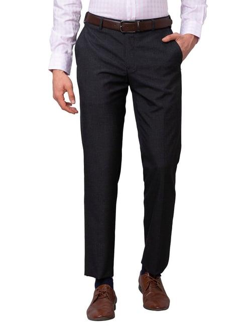 park avenue mid black smart fit trousers