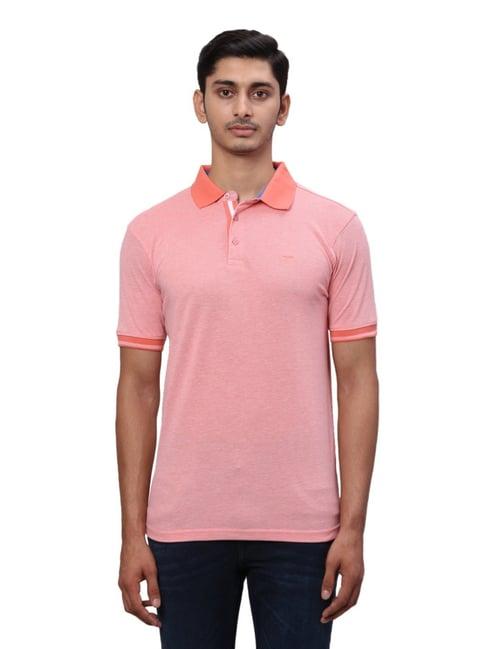 park avenue orange slim fit polo t-shirt