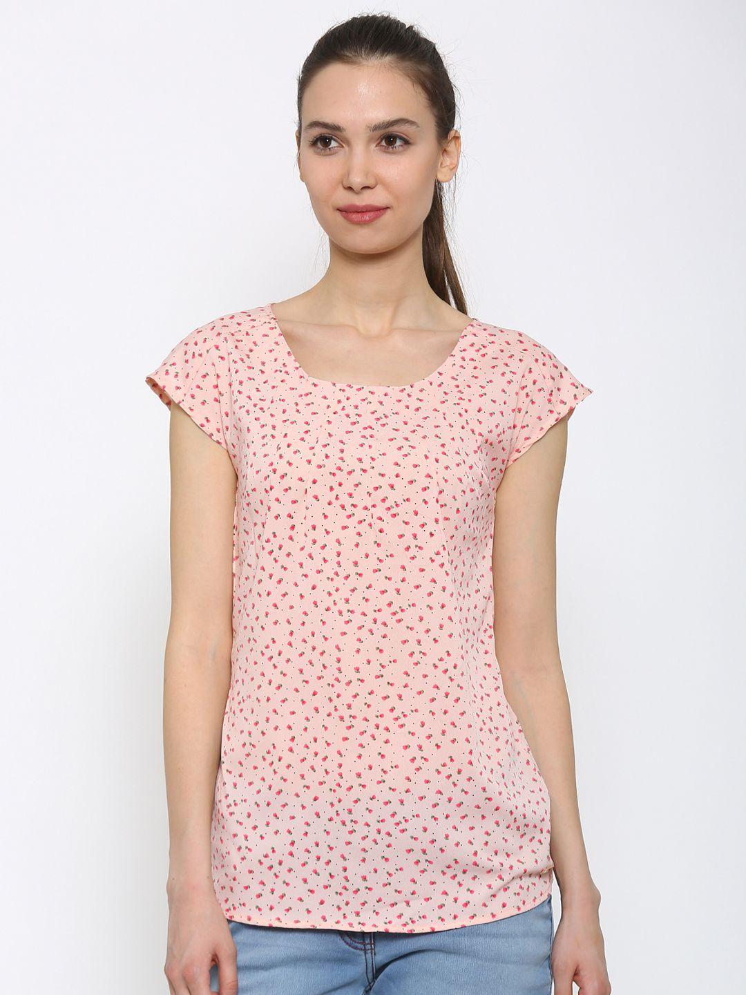 park avenue pink floral print top