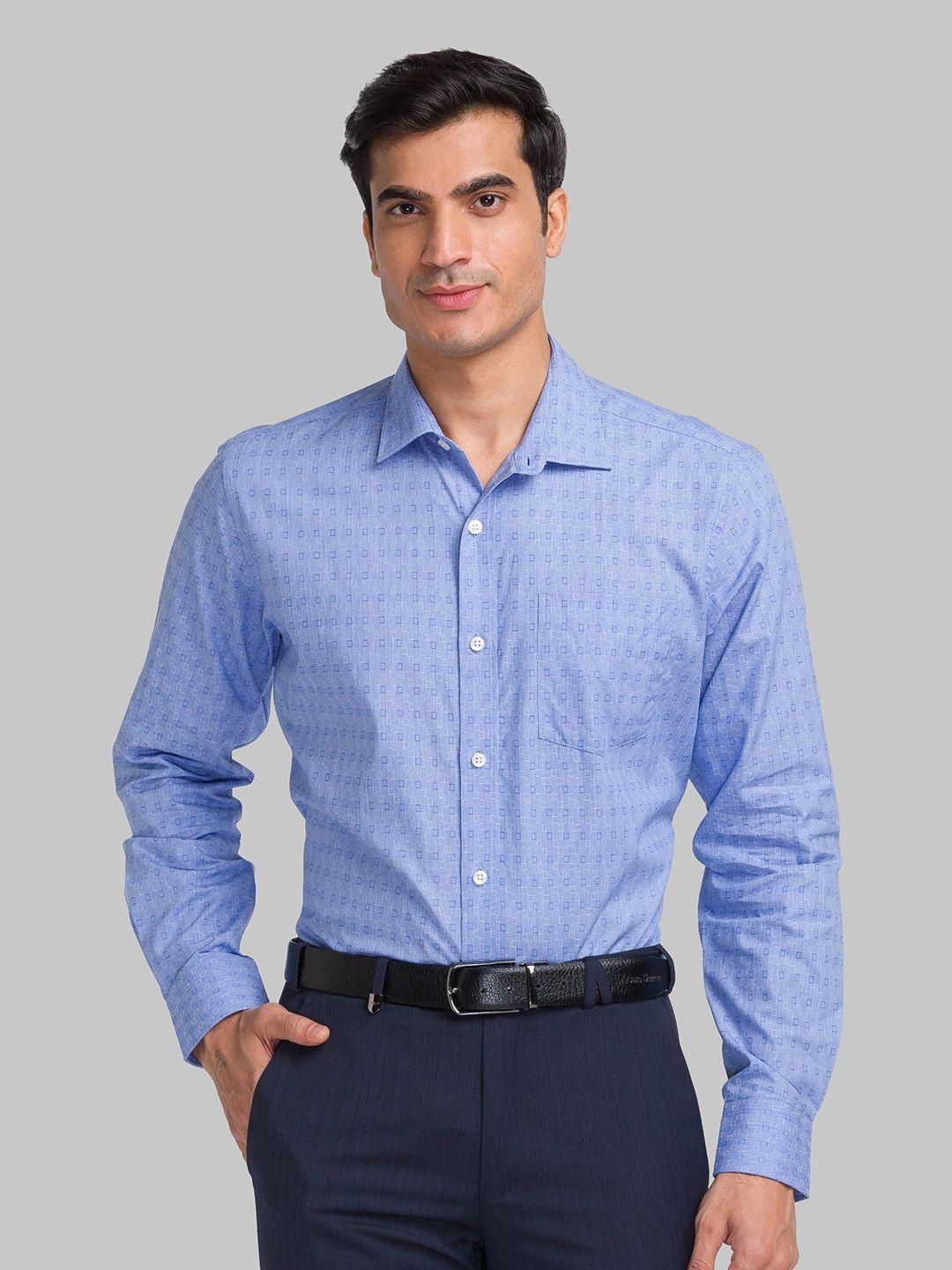 park avenue printed cotton slim fit opaque formal shirt