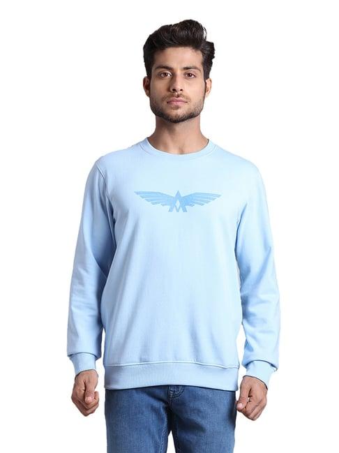 park avenue sky blue round neck sweatshirt