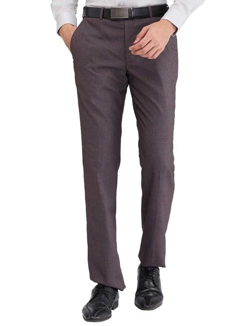 park avenue violet regular fit trousers