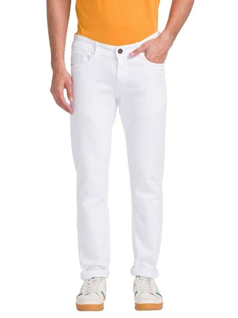 park avenue white super slim fit jeans