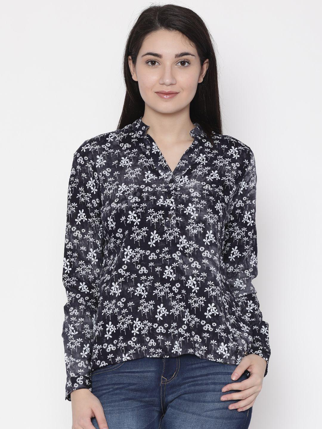 park avenue woman grey printed top