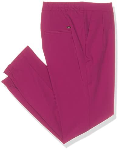 park avenue women women's regular pants (pwtx00968-r7_wine red_m)