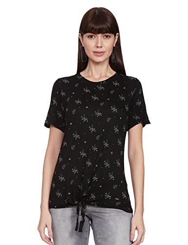 park avenue women women's straight t-shirt (pwkx00656-k8_black l)