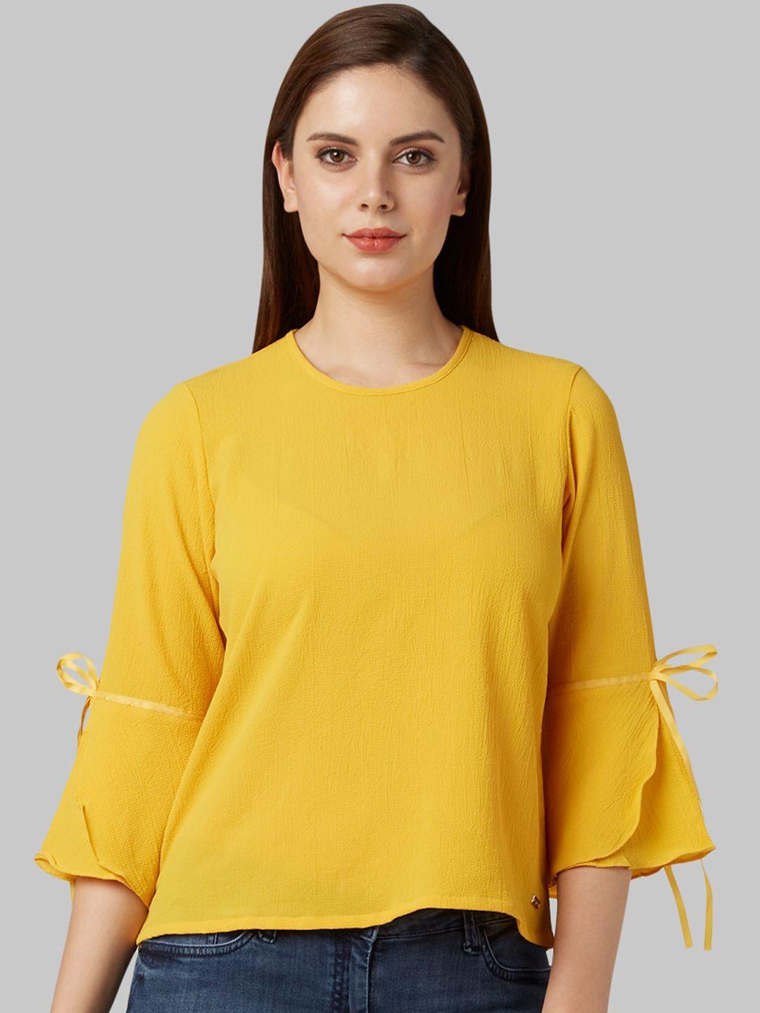 park avenue women yellow solid top