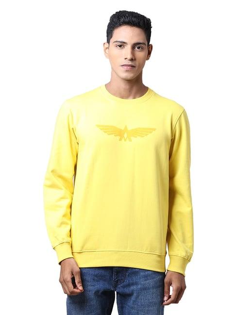 park avenue yellow round neck sweatshirt