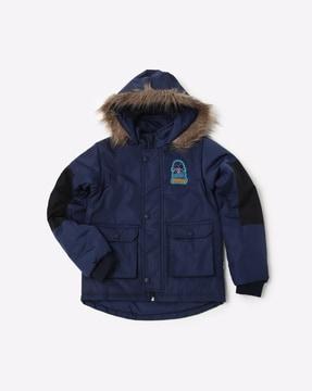 parka jacket with flap pockets