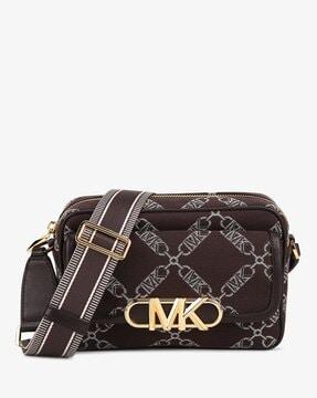 parker medium empire logo jacquard crossbody bag