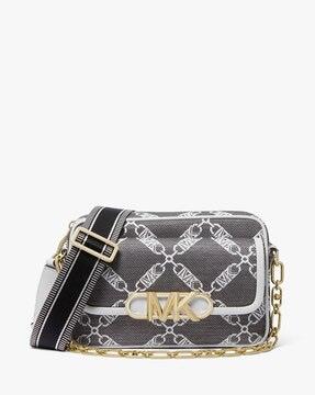 parker medium empire logo jacquard crossbody bag