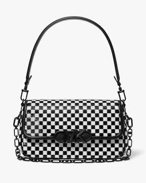 parker medium sequined checkerboard shoulder bag