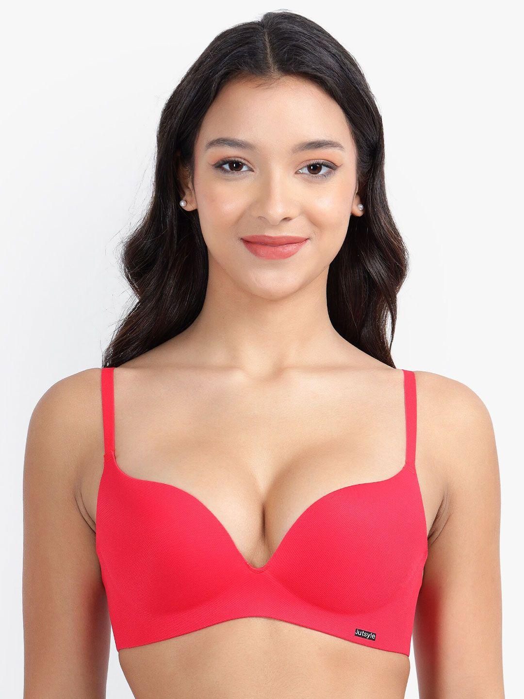 parkha half coverage heavily padded push up bra with organic