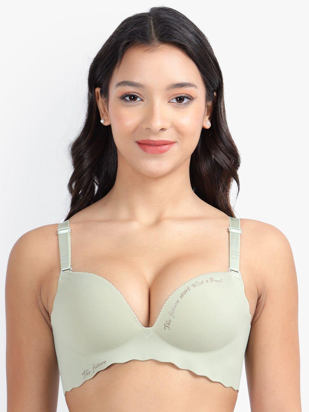 parkha non wired heavily padded organic push-up bra