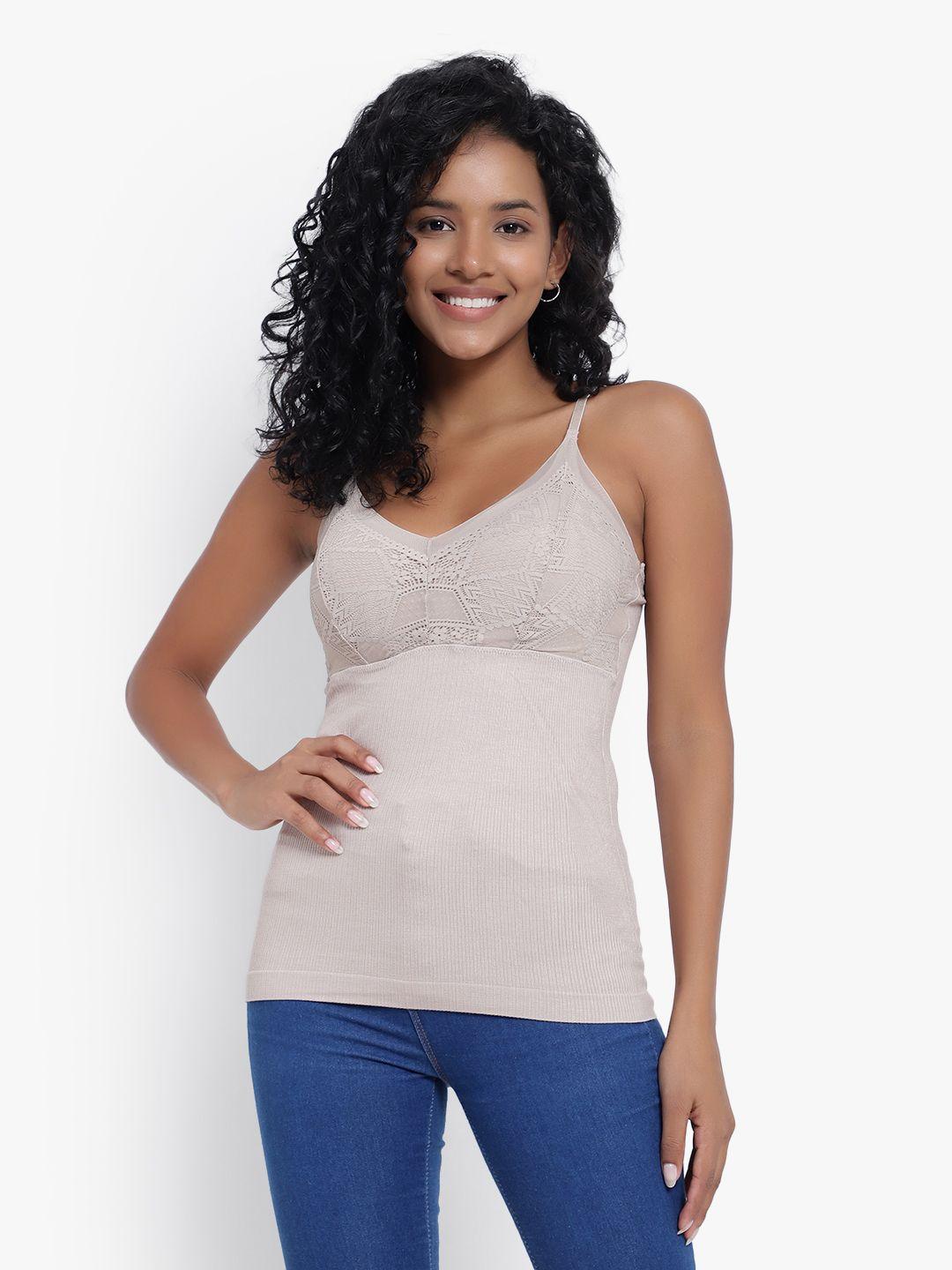 parkha ribbed v-neck padded camisole