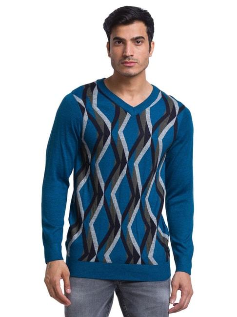 parx-blue-regular-fit-printed-sweater