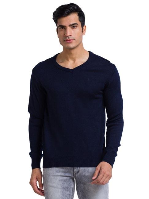parx blue regular fit sweaters