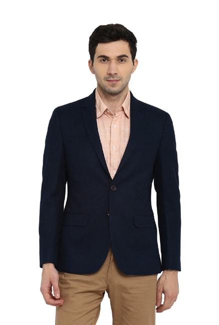 parx dark blue regular fit blazer