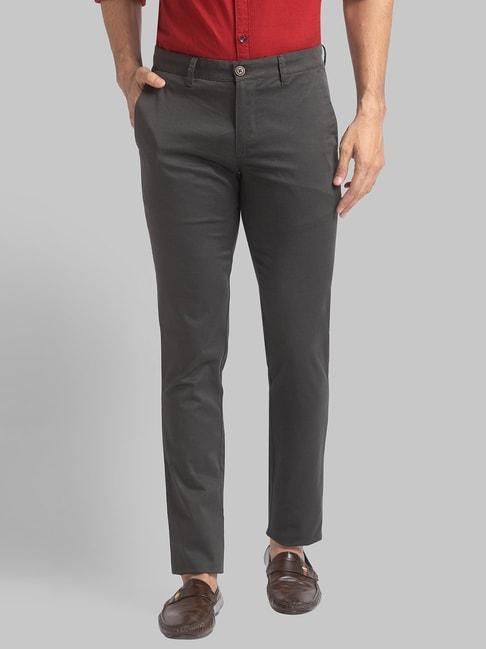 parx dark grey super slim fit trousers
