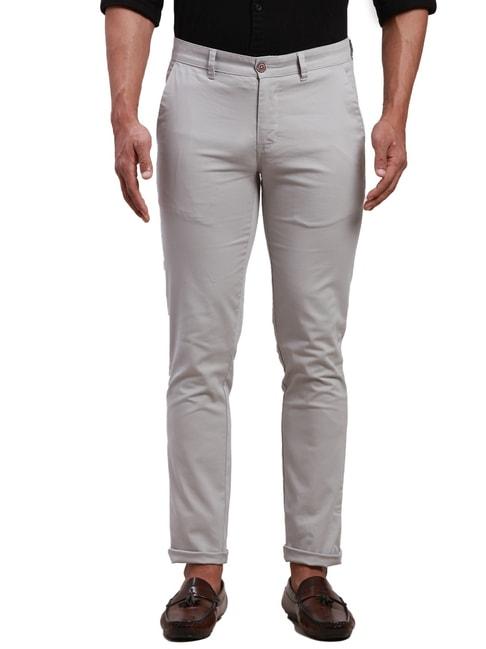 parx grey super slim fit trousers