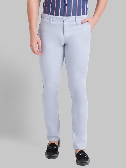 parx light blue tapered fit trousers