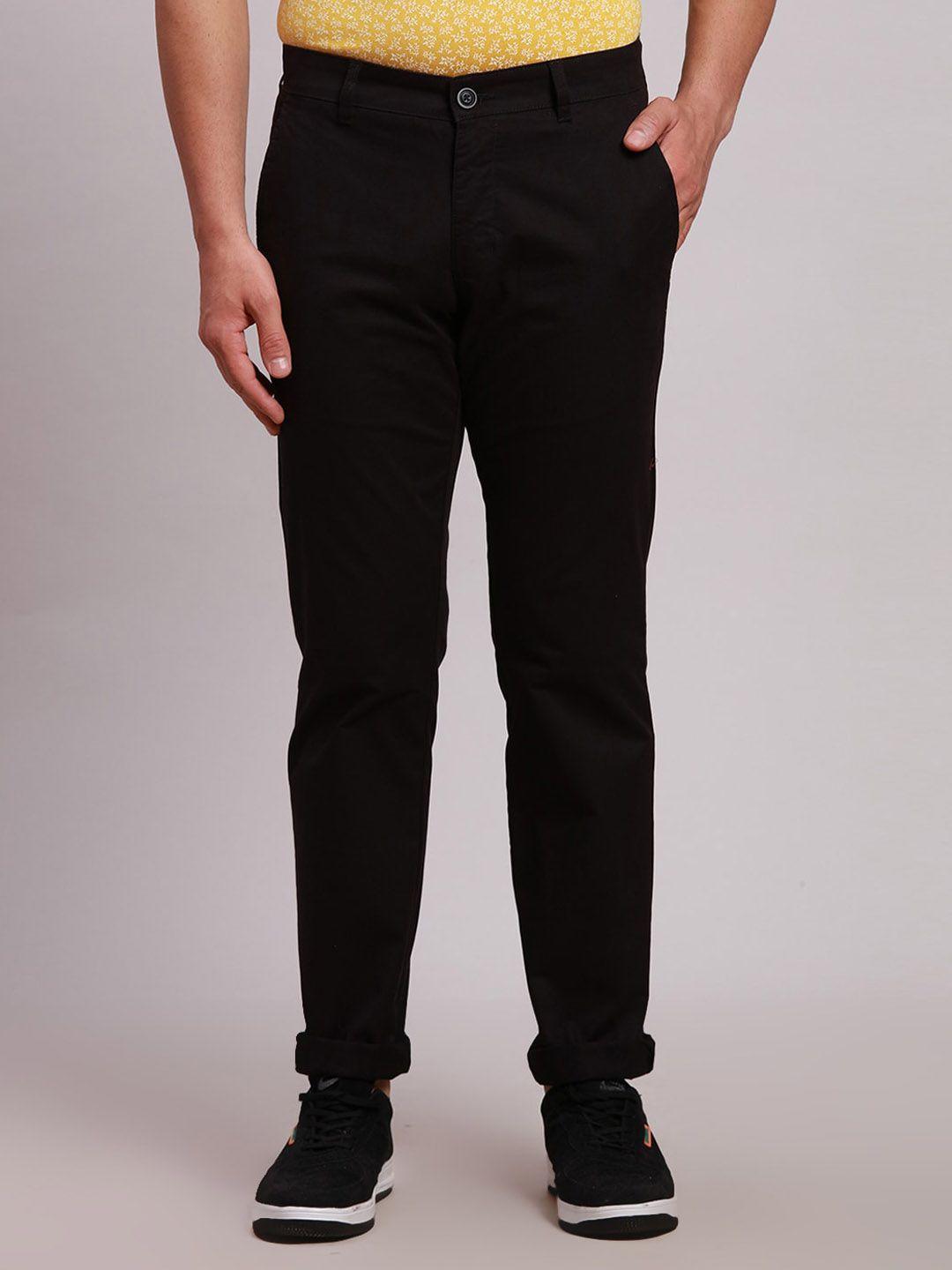 parx men tapered fit low rise easy wash trousers